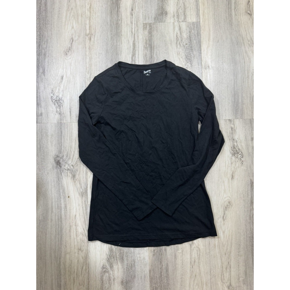 Duluth Trading Co. Womens Long sleeve T-Shirt Size XS black all cotton